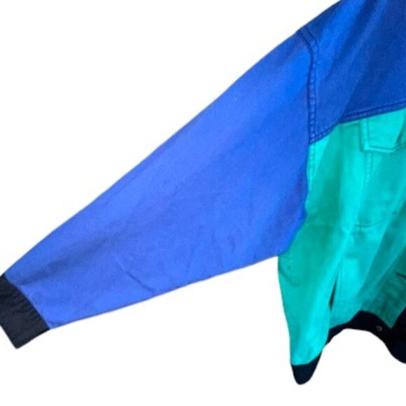 Vintage Together Modigliani Patchwork Floral Artsy Abstract Denim Jacket Large - Picture 10 of 13